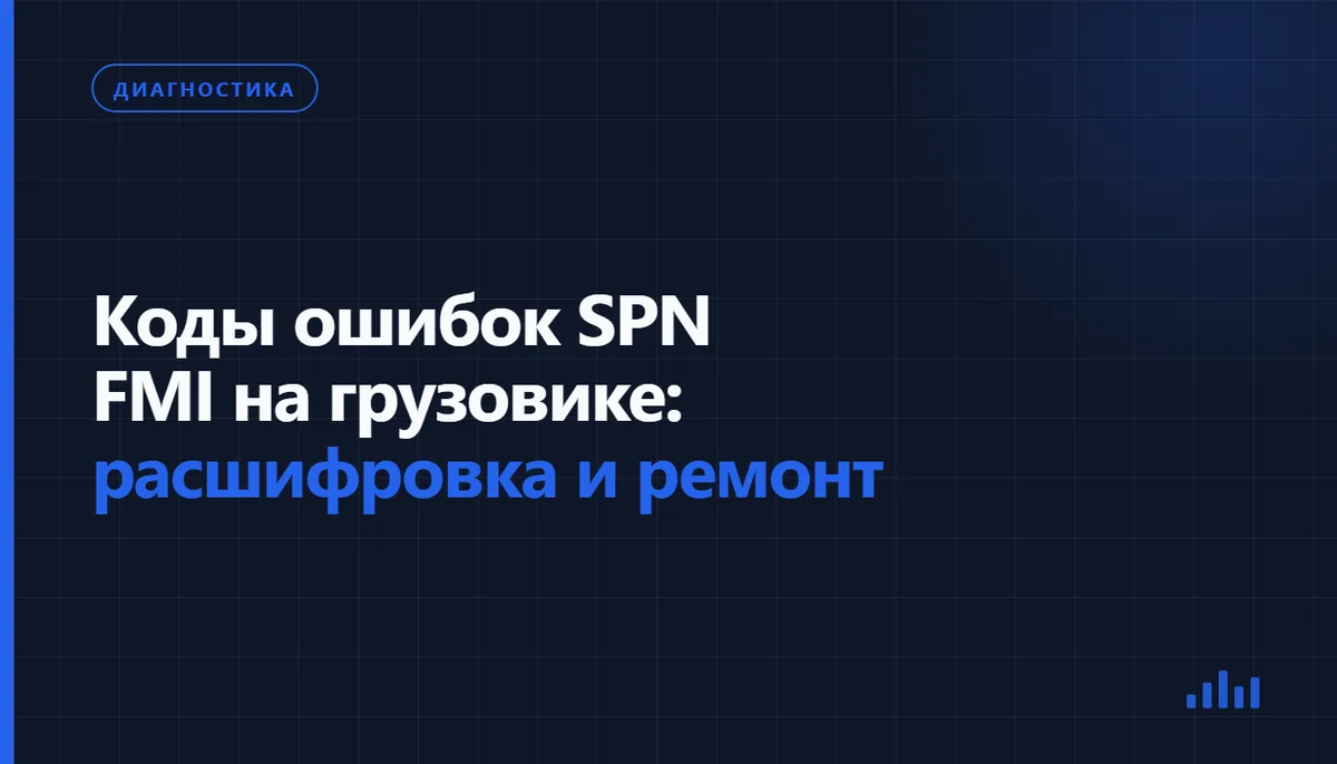 Обложка статьи «Коды ошибок SPN FMI на грузовике: расшифровка и ремонт», рубрика «Диагностика»