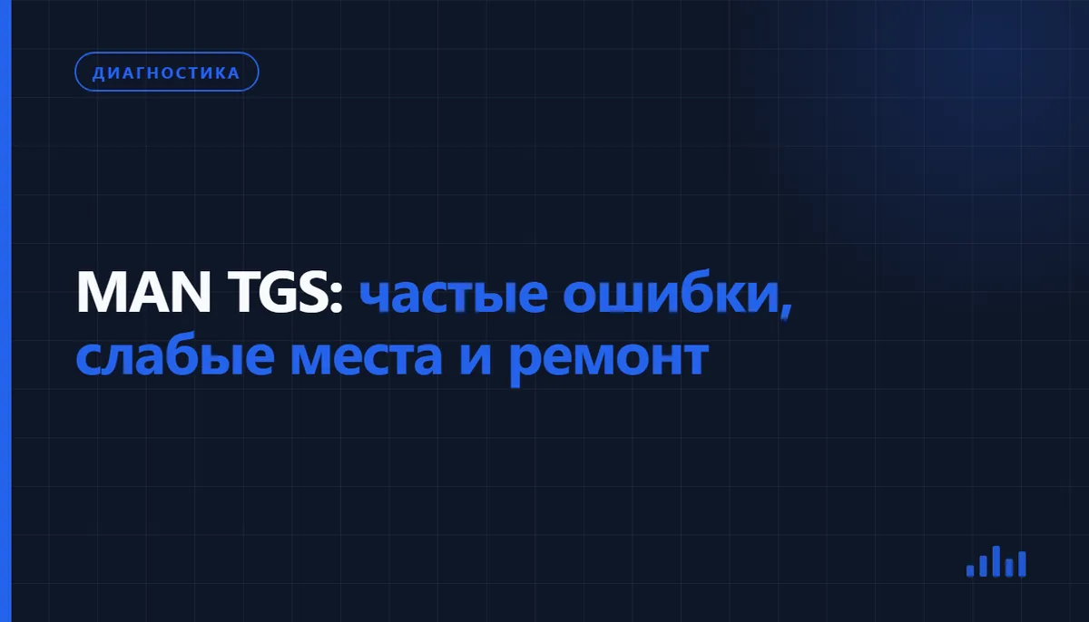 Обложка статьи «MAN TGS: частые ошибки, слабые места и ремонт», рубрика «Диагностика»