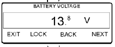 Экран Battery Voltage SR-3 с учебным значением напряжения батареи